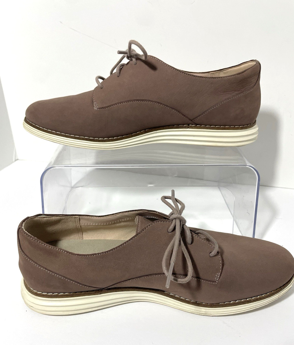 Cole Haan Grand OS Shoes Lace Up Oxfords Women Size 8.5 Mauve Dusty Rose Nubuck